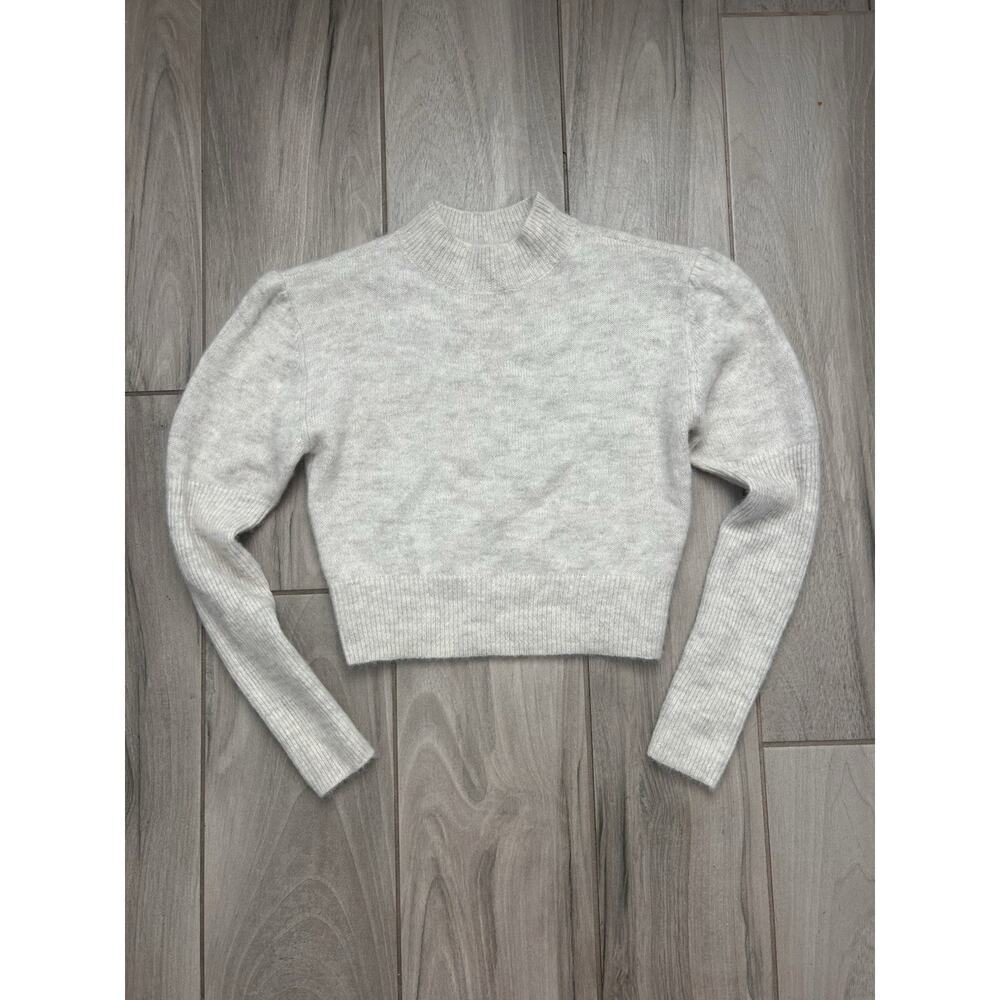 Madewell $118 Alpaca-Blend Mockneck Puff Sleeve Sweater Size S NT581 - Picture 2 of 6